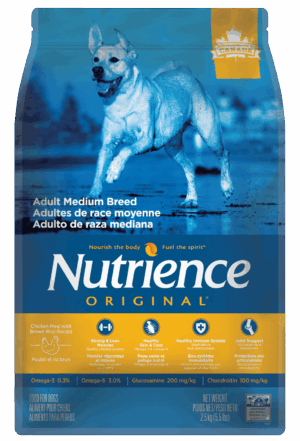 NUTRIENCE ORIGINAL 11.5KG DOG ADULT MEDIUM BREED CHICKEN & BROWN RICE
