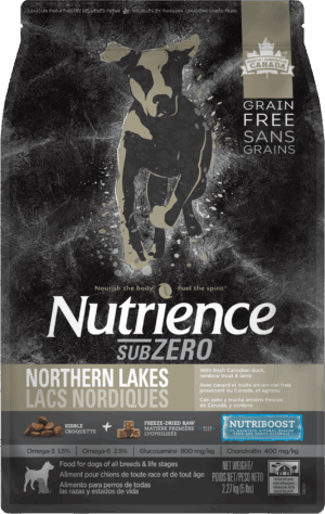 NUTRIENCE SUBZERO 10KG DOG NORTHERN LAKES FISH & DUCK