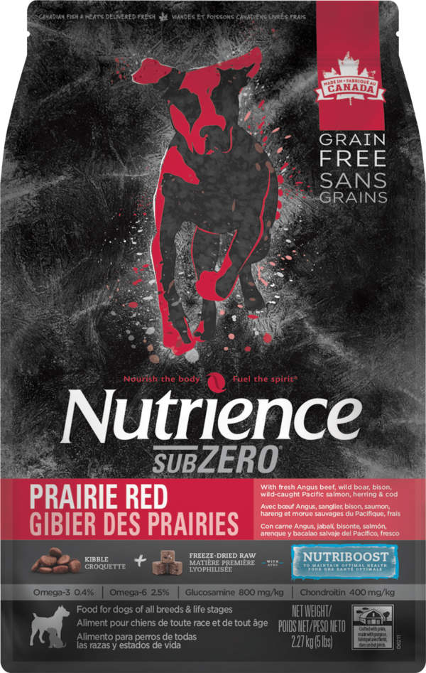 NUTRIENCE SUBZERO 10KG DOG PRAIRIE RED HIGH PROTEIN