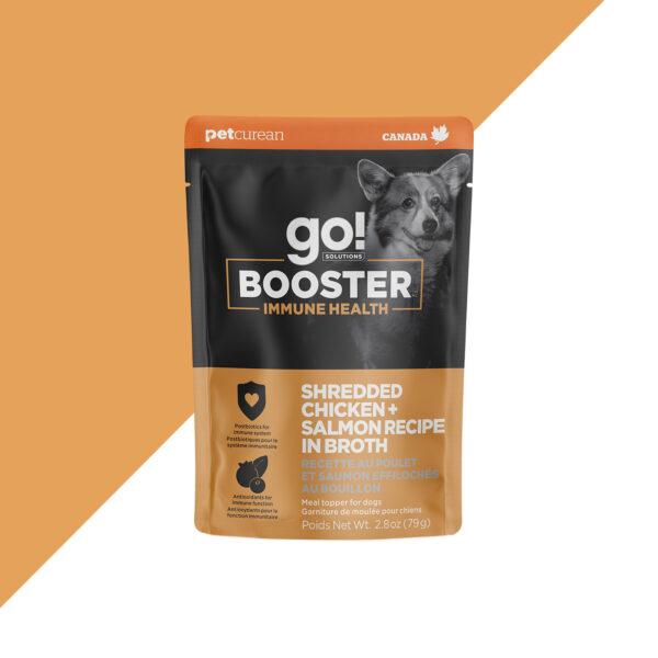 GO SOLUTIONS BOOSTER 2.8OZ DOG IMMUNE HEALTH SHREDDED CHICKEN & SALMON TOPPER