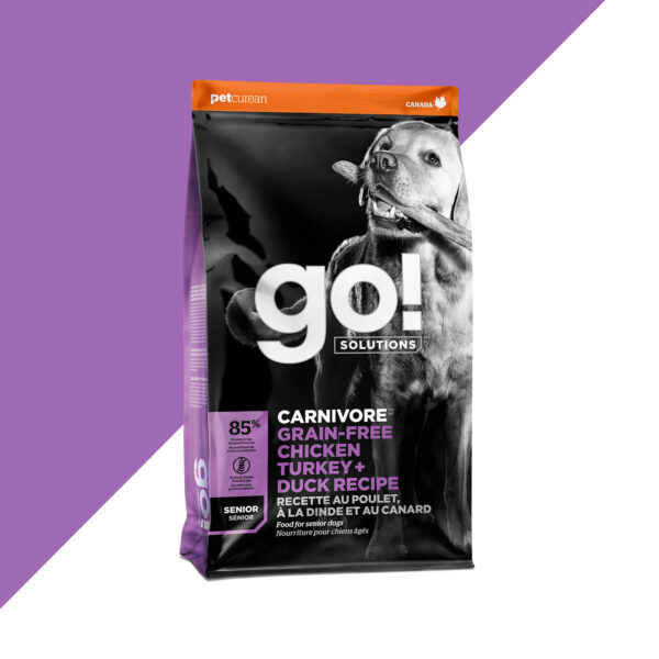 GO SOLUTIONS 22LB DOG SENIOR CARNIVORE GRAIN FREE CHICKEN TURKEY DUCK