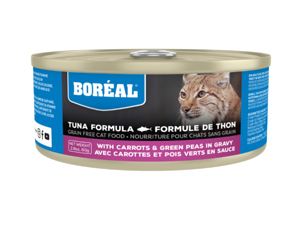 BOREAL 80G CAT RED TUNA CARROT & GREEN PEA IN GRAVY GRAIN FREE