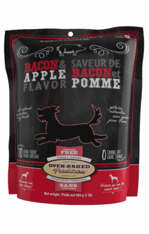 OVEN BAKED TRADITION GRAIN FREE DOG TREATS BACON & APPLE FLAVOR 454G