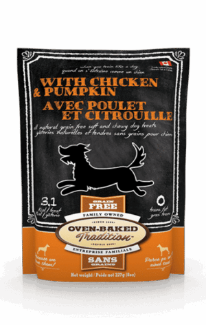 OVEN BAKED TRADITION ALL NATURAL SOFT & CHEWY TREATS FOR DOGS CHICKEN & PUMPKIN