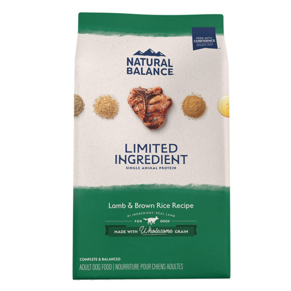 NATURAL BALANCE 24LB DOG LIMITED INGREDIENT DIET LAMB AND BROWN RICE