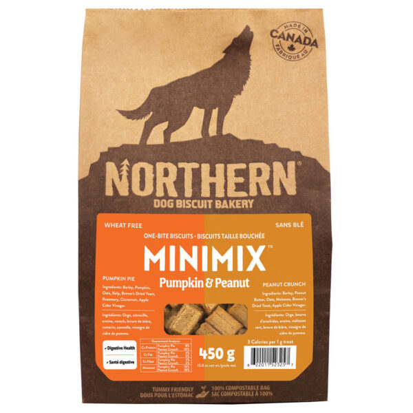 NORTHERN PET MINIMIX 450G PUMPKIN & PEANUT MINI BISCUITS