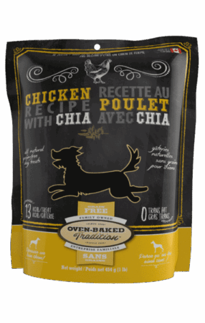 OVEN BAKED TRADITION GRAIN FREE DOG TREATS CHICKEN RECIPE WITH CHIA 454G