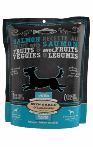 OVEN BAKED TRADITION NATURAL GRAIN FREE DOG TREATS SALMON 454G