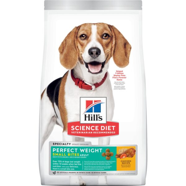 HILL'S SCIENCE DIET 4LB CANINE PERFECT WEIGHT SMALL BITES CHICKEN