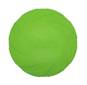 BUD'Z RUBBER FRISBEE GREEN 9 INCH
