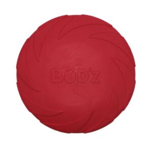 BUD'Z RUBBER FRISBEE RED 9 INCH