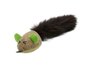BUD'Z CAT TOY WITH CATNIP TUBE CORK MOUSE WITH SILKY TAIL 10"