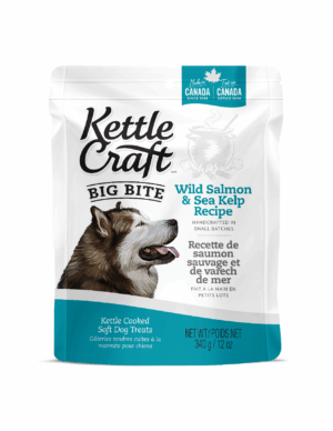 KETTLE CRAFT DOG TREATS 340G BIG BITE WILD SALMON & SEA KELP RECIPE