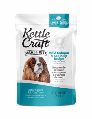 KETTLE CRAFT DOG TREATS 170G SMALL BITE WILD SALMON & SEA KELP RECIPE