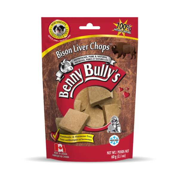 BENNY BULLY'S DOG 60G  BISON LIVER CHOPS