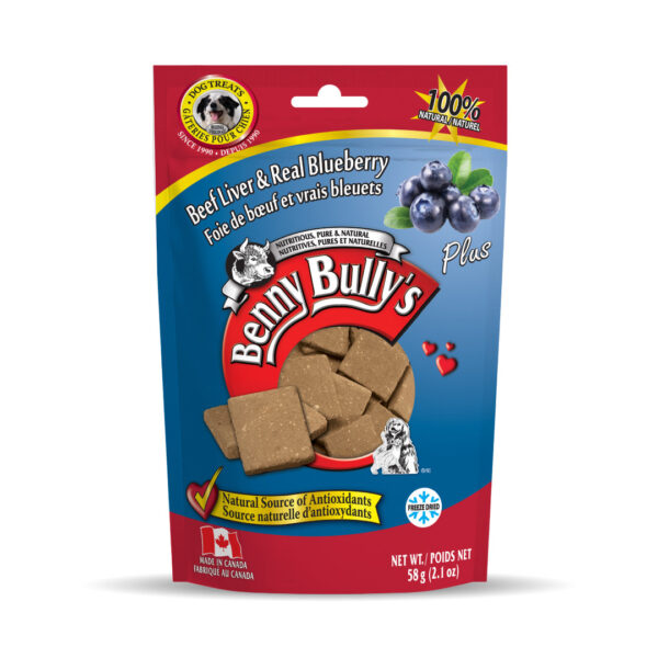 BENNY BULLY'S DOG 58G BEEF LIVER PLUS BLUEBERRY