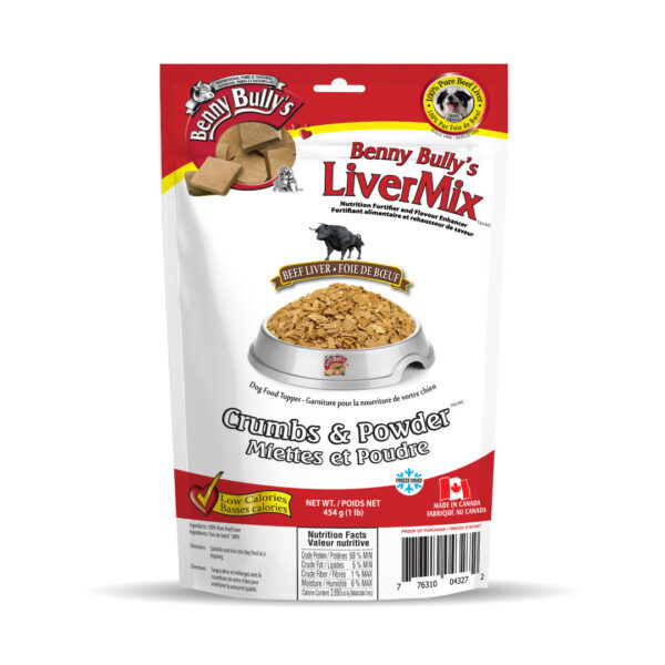 BENNY BULLY'S DOG 70G LIVER MIX CRUMBS & POWDER FOOD TOPPER