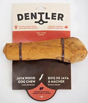 DENTLER JAVA WOOD DOG CHEW SMOKED MAPLE HAM MEDIUM
