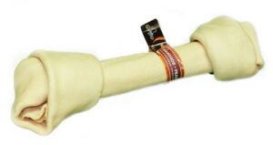 GABO RAWHIDE WHITE KNOTTED BONE 10-11"