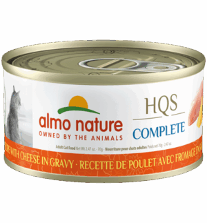 ALMO NATURE 70G CAT HQS COMPLETE CHICKEN WITH CHEESE IN GRAVY