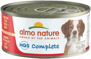 ALMO NATURE 156G DOG HQS COMPLETE CHICKEN STEW WITH BEEF IN GRAVY