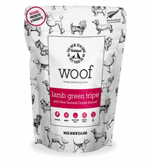 NZPF WOOF 40G FREEZE-DRIED LAMB GREEN TRIPE WITH GREEN LIPPED MUSSELS