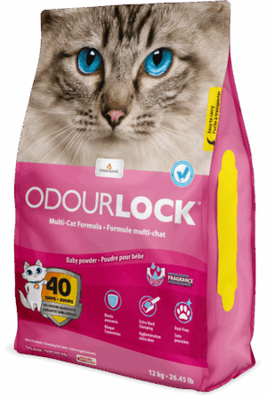 CAT LITTER 12KG ODOURLOCK BABY POWDER