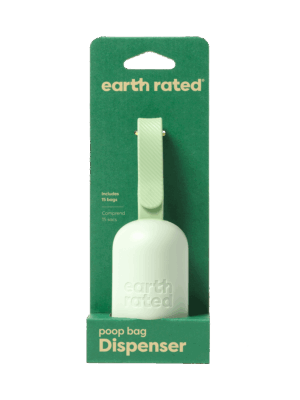 EARTH RATED POOP BAG DISPENSER WITH 15 BAGS