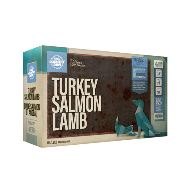 BIG COUNTRY RAW 4LB TURKEY SALMON LAMB CARTON