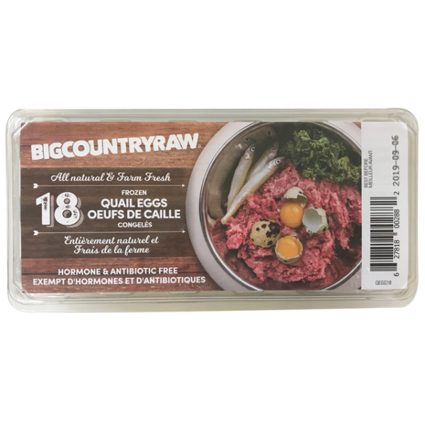 BIG COUNTRY RAW FROZEN QUAIL EGGS 18PK