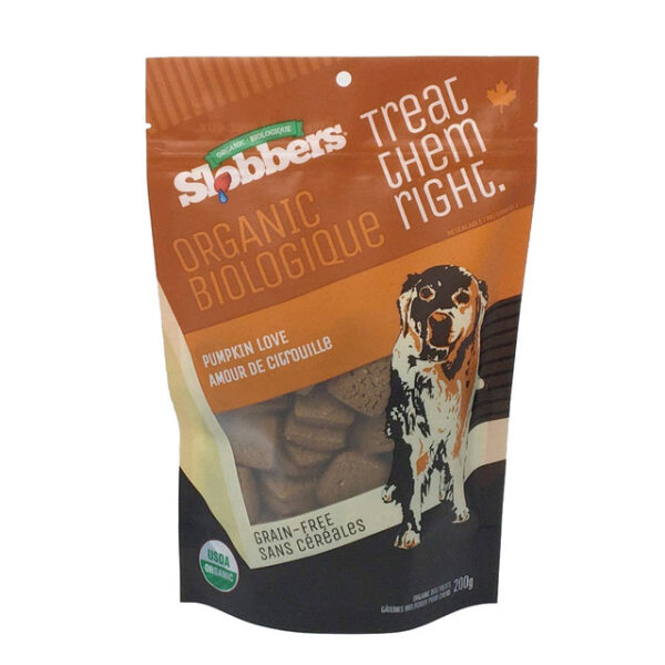 SLOBBERS ORGANIC DOG TREATS PUMPKIN LOVE 200G