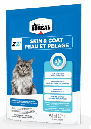 BOREAL ZINPRO Z2+ SKIN AND COAT CAT SUPPLEMENT 350G