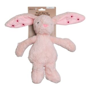 DEXYPAWS PLUSH DOG TOY, BLUSH BUNNY