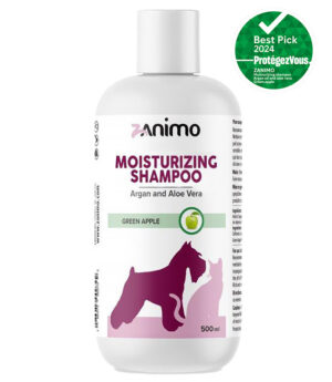 ZANIMO MOISTURIZING SHAMPOO FOR DOGS & CATS - ARGAN & ALOE - GREEN APPLE 250ML