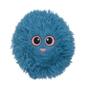 BUD'Z DOG TOY 3 LAYERS FLUFFY BALL, STEEL BLUE 7 INCH