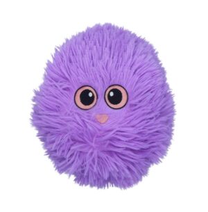 BUD'Z DOG TOY 3 LAYERS FLUFFY BALL, PURPLE 7 INCH