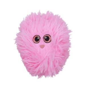 BUD'Z DOG TOY 3 LAYERS FLUFFY BALL, PINK 4 INCH