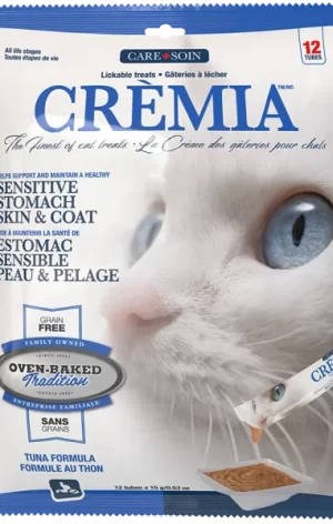 OVEN-BAKED TRADITION CREMIA LICKABLE CAT TREATS GF SKIN & STOMACH TUNA 12x15G