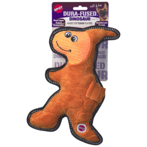 SPOT DURA-FUSED DINOSAUR DOG TOY, ASSORTED 11 INCH