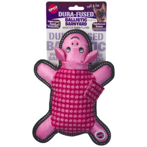 SPOT DURA-FUSED BARNYARD DOG TOY, ASSORTED 10 INCH