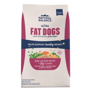 NATURAL BALANCE 24LB DOG FAT DOGS CHICKEN SALMON & BARLEY