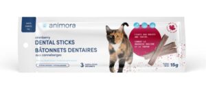 ANIMORA CRANBERRY DENTAL STICKS FOR CAT 15G 3PK