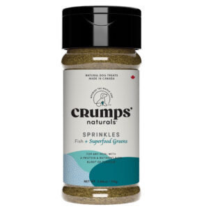 CRUMPS NATURALS SPRINKLES 110G FISH + SUPERFOOD GREENS DOG FOOD TOPPER