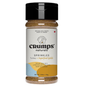 CRUMPS NATURALS SPRINKLES 110G TURKEY + SUPERFOOD GOLDS DOG FOOD TOPPER