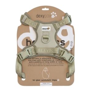DEXYPAWS NO PULL DOG HARNESS, SAGE GREEN LARGE