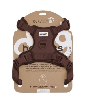 DEXYPAWS NO PULL DOG HARNESS, ESPRESSO XSMALL