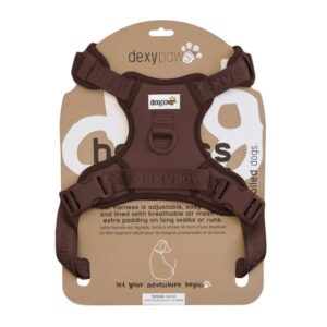 DEXYPAWS NO PULL DOG HARNESS, ESPRESSO LARGE