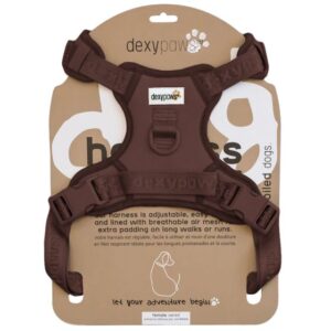 DEXYPAWS NO PULL DOG HARNESS, ESPRESSO XLARGE