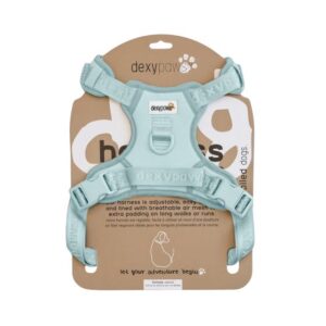 DEXYPAWS NO PULL DOG HARNESS, SKY BLUE MEDIUM