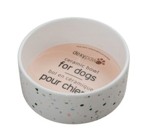 DEXYPAWS CERAMIC DOG BOWL, TERRAZZO 50OZ